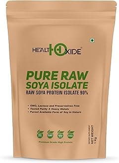 Soya Protein Isolate 90% - Unflavored (1kg) | 100% Plant-Based Vegan Protein Powder | Dairy-Free, Gluten-Free & Lactose-Free | Rich in Amino Acids, Vitamins & Minerals | Supports Muscle Growth, Recovery & Cholesterol Control