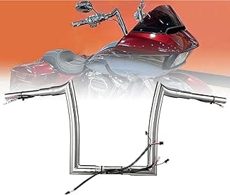 Chrome PREWIRED 1.5" Fat Ape Hanger Handlebar 12" Rise for 16-23 Harley Road Glide & Road Glide Special & Road Glide Custom