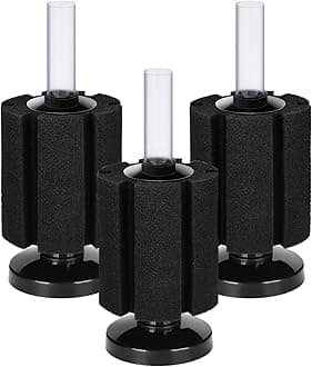 AQUANEAT 3 Pack Aquarium Bio Sponge Filter Breeding Fry Betta Shrimp Nano Fish Tank(M Large up to 50Gal)