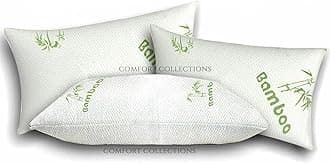 Comfort Collections Memory Foam Bamboo Pillow Premium Firm Neck Support and Anti-Allergy Foam Orthopaedic Hypoallergenic Shredded Bed Pillow PACK OF 1 BAMBOO PILLOW.