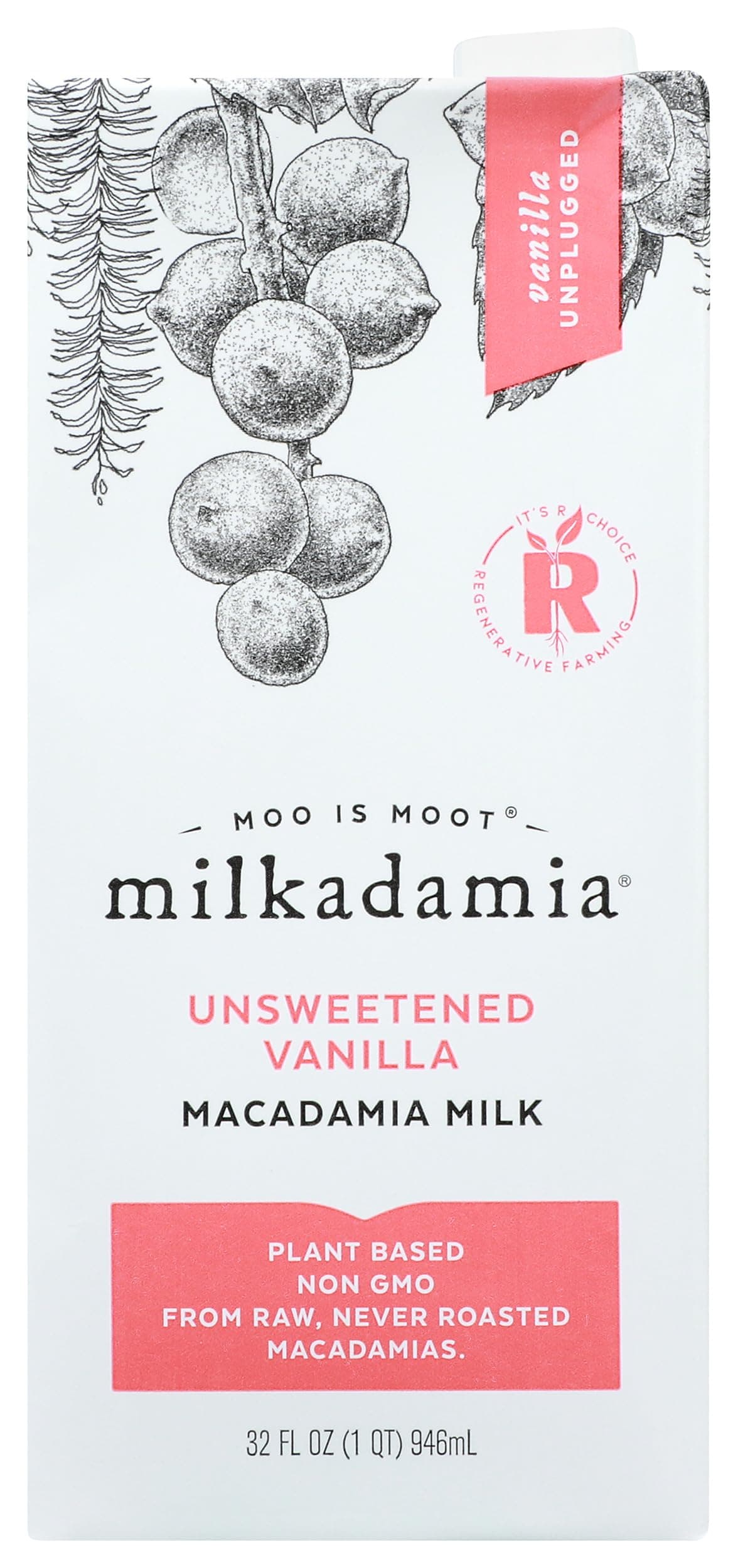 Macadamia Milk Unsweetened Vanilla, 32 Fl Oz