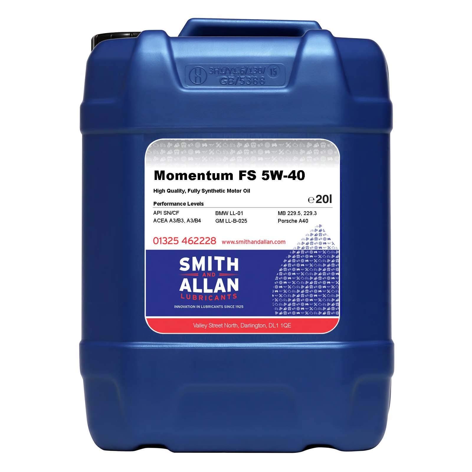 5W-40 Fully Synthetic Engine Oil ACEA A3/B4 API SN 20 Litre 20L