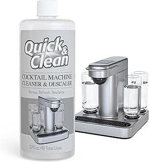 Quick & CleanCocktail Machine Cleaner & Descaler - Made in the USA - Cleaner & Descaler for At-Home Cocktail Machines - Removes Mineral & Limescale Buildup