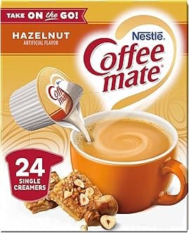 Coffee-mate Coffee Creamer Liquid Singles, Hazelnut, 24 Count (Pack of 4)
