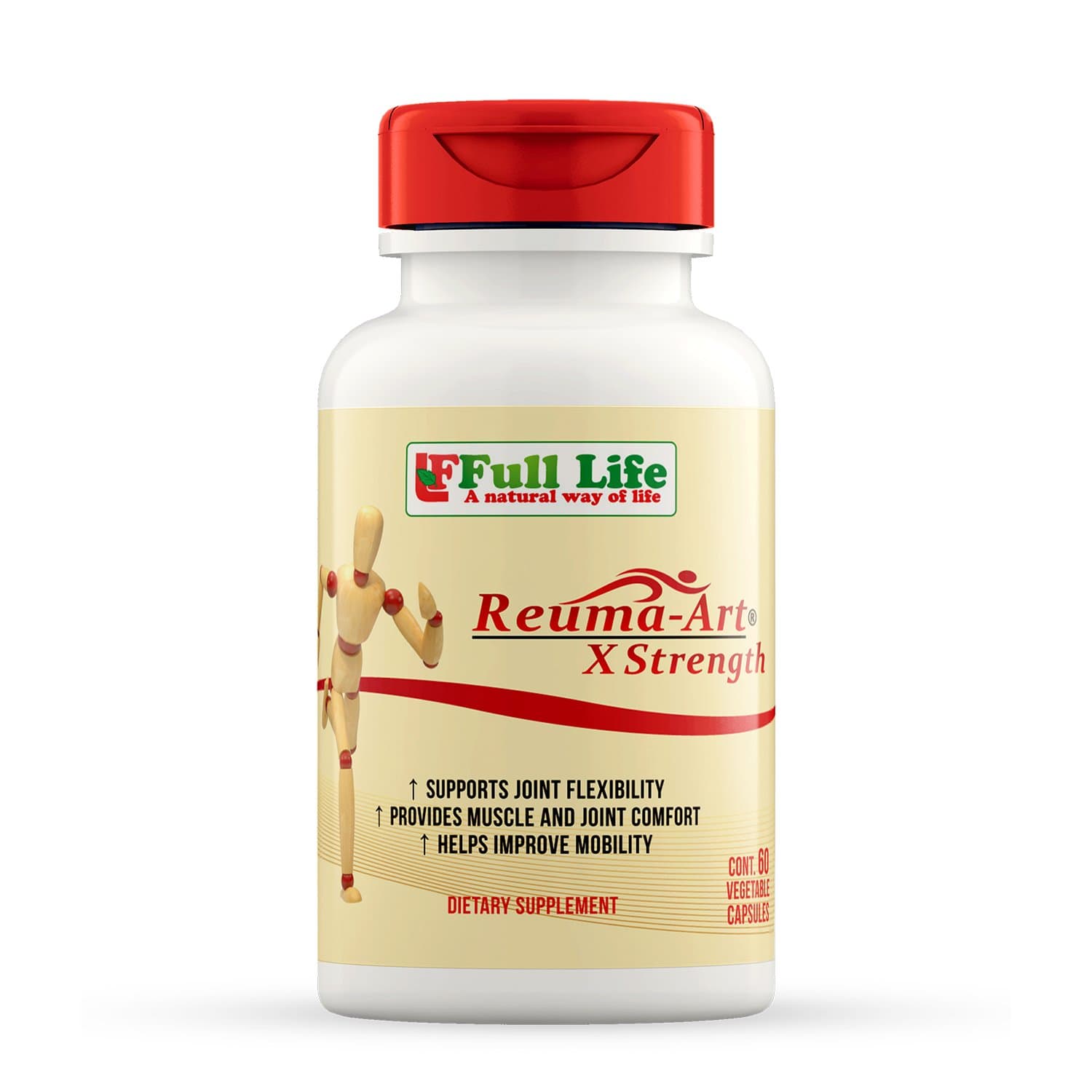 Full Life Reuma-Art X-Strength - Support Joint Mobility & Flexibility - 60 Vegetable Capsules