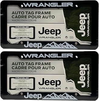 Chroma Jeep Wrangler License Plate Frame, Jeep Wrangler Accessories, 2 Packs
