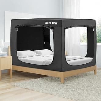Borna Bed Tent Bed Canopy,Portable Sleeping Tents Dream Tents Indoor for Kids and Adult, Breathable Privacy Space on Bed with Three Doors (Mattress Not Included)