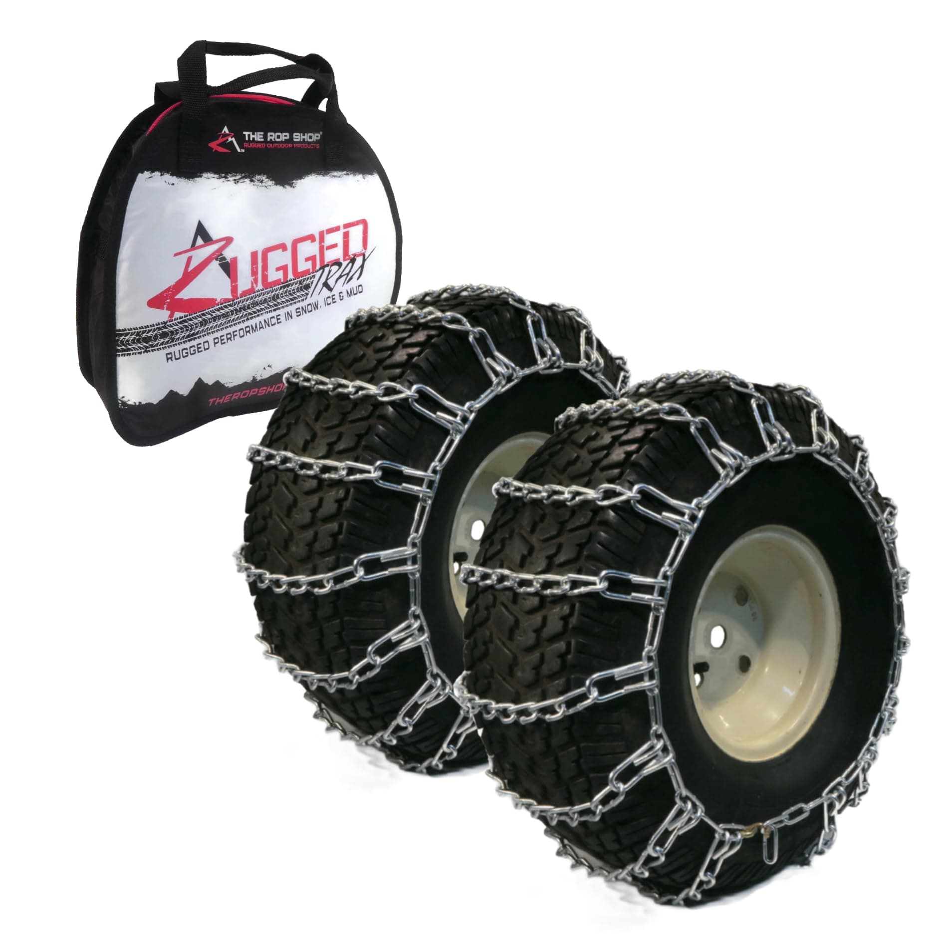 New Pair 2 Link TIRE Chains 24x12-12 for John Deere Lawn Mower Tractor Rider,#id(theropshop; TRYK80271680536533