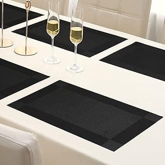 HOKIPO PVC Washable Set of 6 Placemats for Dining Table - 45x30 cm (AR3041)