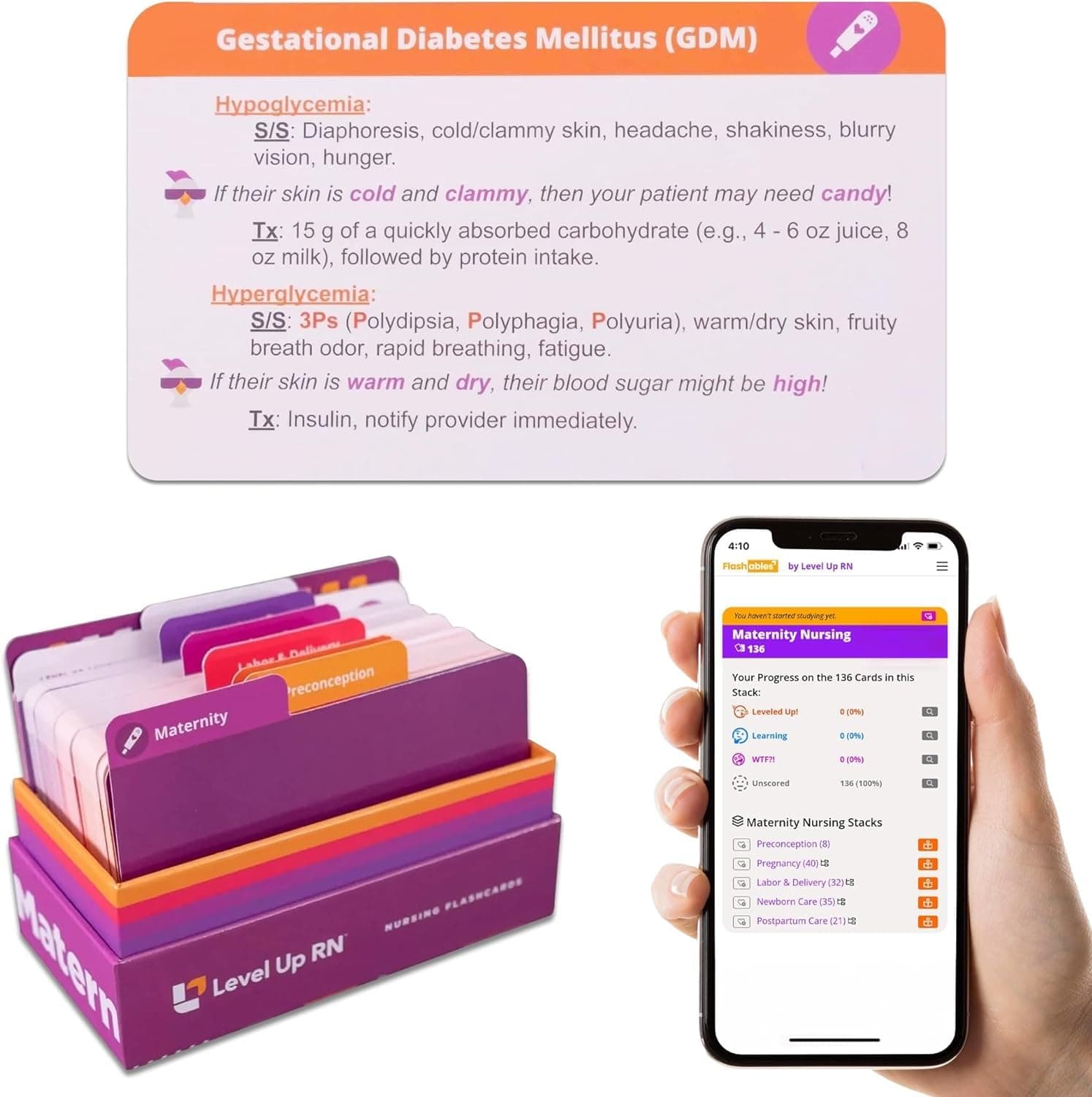 Maternity Flash Cards – No Fluff – Only Essential Info for Nursing School – 2026 NCLEX ATI HESI Review LPN RN Flash Cards (140 Cards)