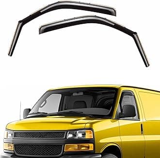 Extra Durable Window Deflectors in-Channel Visors Rain Guards Fit for Chevrolet (Chevy) Express Van 1996-2026, Sun Visors, Wind Vent for Shades, Exterior Car Accessories - 2pcs. AG0420