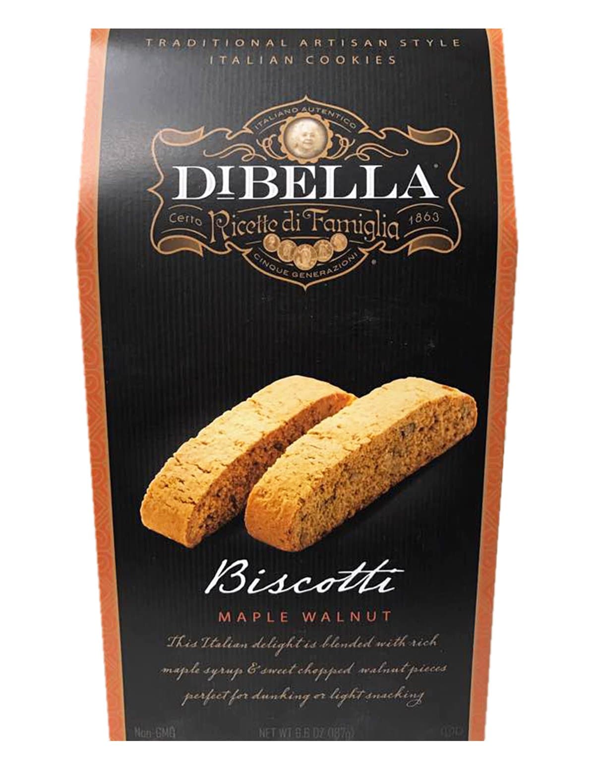 Dibella Biscotti Cookies – Authentic Italian Biscotti, Maple Walnut, 6-Count – Gourmet Cantuccini Biscotti – Rich Flavor – Crunchy Outside with Silky Middle – Classic Italian Biscotti
