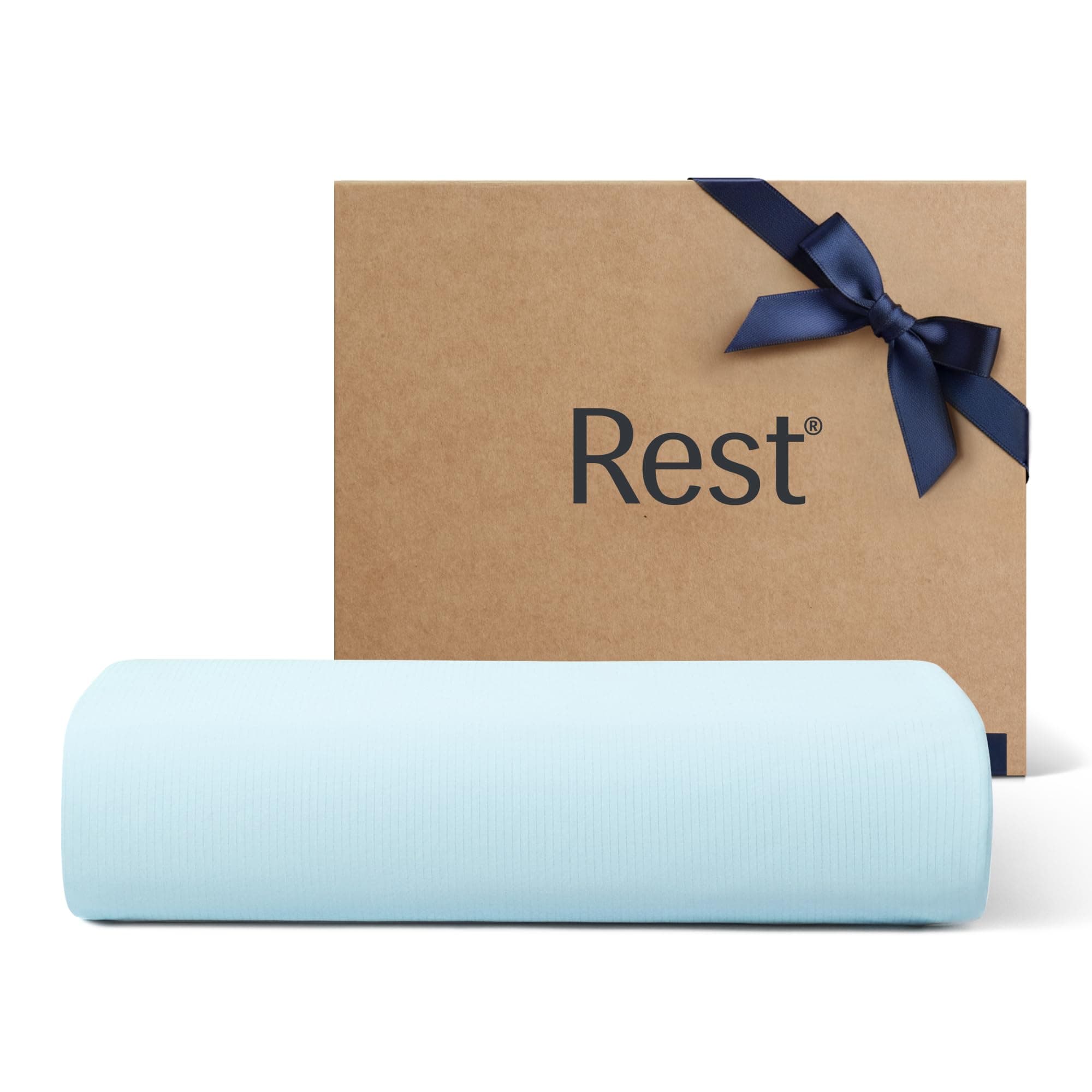 - REST® Evercool®+ Top Sheet, Full/Queen Size, Light Blue, 93"X108" (1 Flat Sheet only)