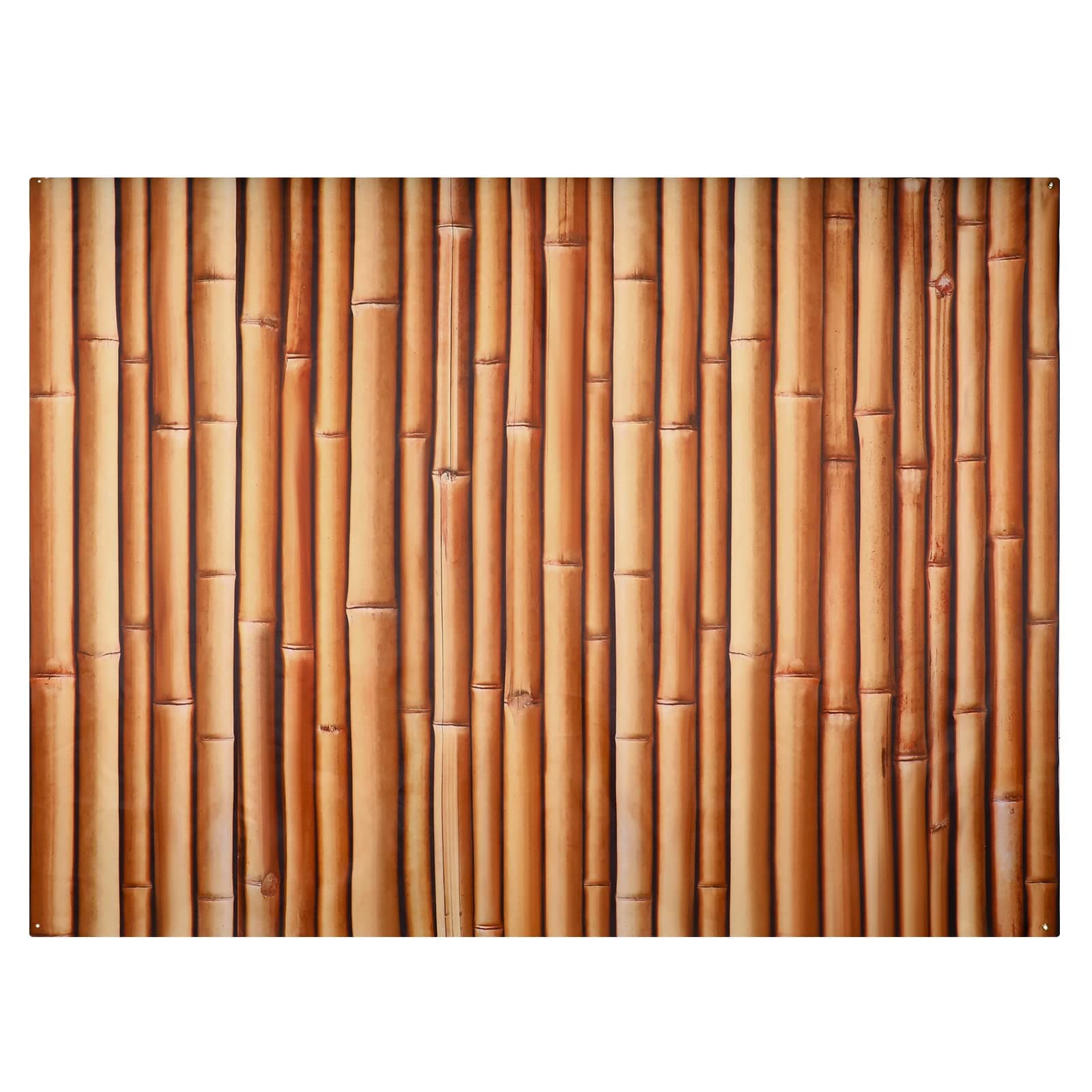 Buryeah Bamboo Backdrop Party Summer Hawaiian Beach Backdrop Decoration Polyester Fabric Photography Christmas Halloween Party Supplies(8 x 6 ft)