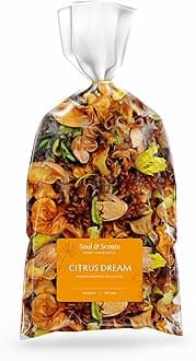 Citrus Dream Potpourri | Dried Flowers | Fine-Living | Natural Decoration | Mood Enhancer | Perfect for Home Decor, Gifts, and Aromatherapy | Made in India | 140gm