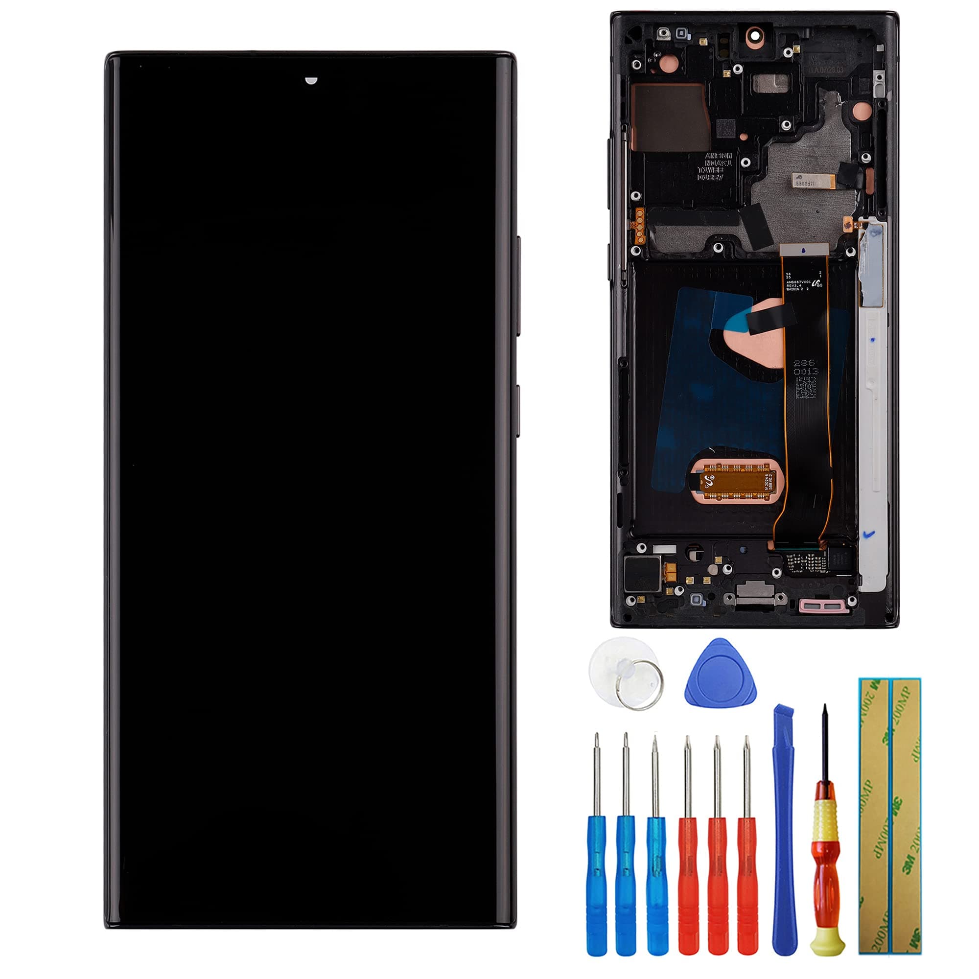 TFT Digital Display Compatible with Samsung Galaxy Note 20 Ultra 5G SM-N986B, SM-N986B/DS 6.9" LCD Display Touch Screen Assembly Fingerprint not Supported（with Frame）