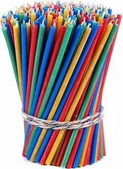 Danilovo Beeswax Candles (Multicolor) - Orthodox Prayer Candles Rituals Table Decoration 200 Pieces (4 Colors, Height 16.5cm)