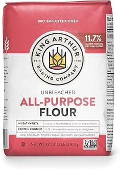 King Arthur, All Purpose Unbleached Flour, Non-GMO Project Verified, Certified Kosher, No Preservatives, 2 Pounds (Pack of 12)