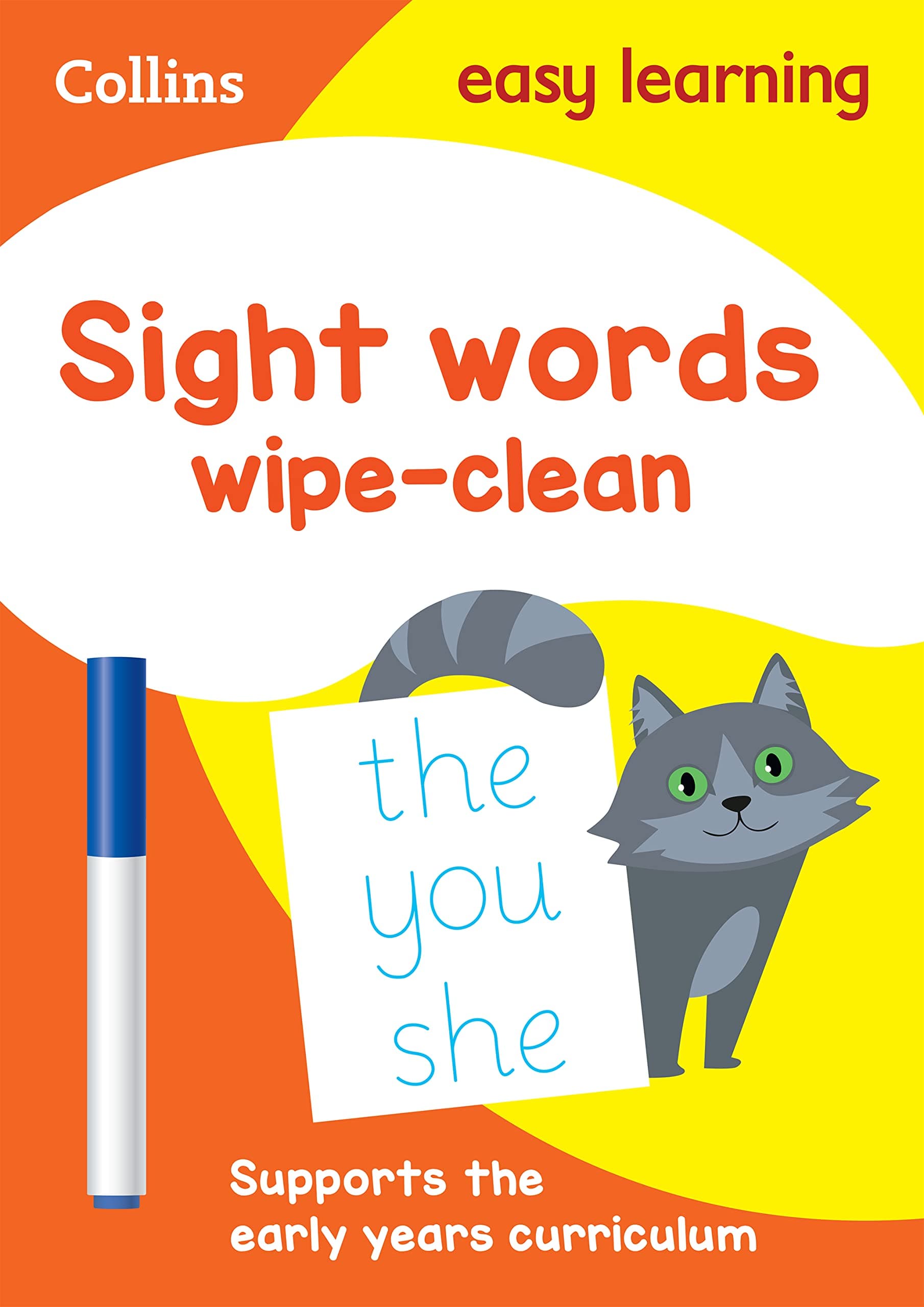 Sight Words Age 3-5 Wipe Clean Activity Book: Ideal for Home Learning