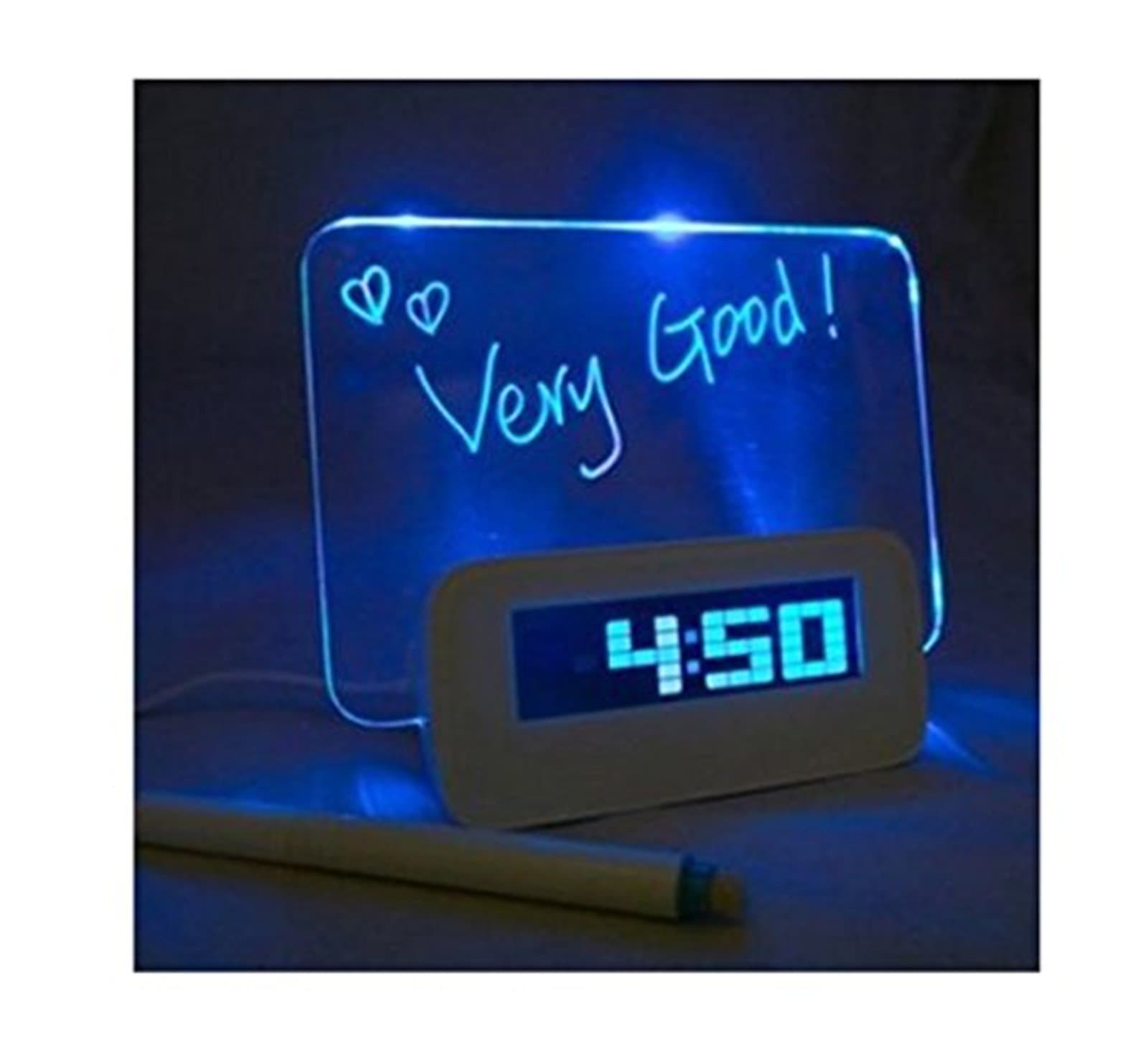 5 LED Message Board with Highlighter Digital Alarm Clock with 4 Port USB Hub