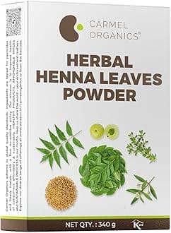 CARMEL ORGANICS Herbal Henna Powder 340 Gram (Blend of Henna, Amla, Bhringraj, Bacopa, Fenugreek,Neem) for Hair Color | No Added Color & Preservatives | Marudhani Podi/Mardhani Podi/Mehandi