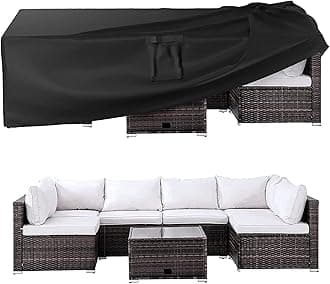 Patio Furniture Covers, Outdoor Furniture Cover Waterproof, General Purpose, Outside Table and Chair Covers, Heavy Duty 600D (86 Inch L x 44 Inch W x 27.8 Inch H)