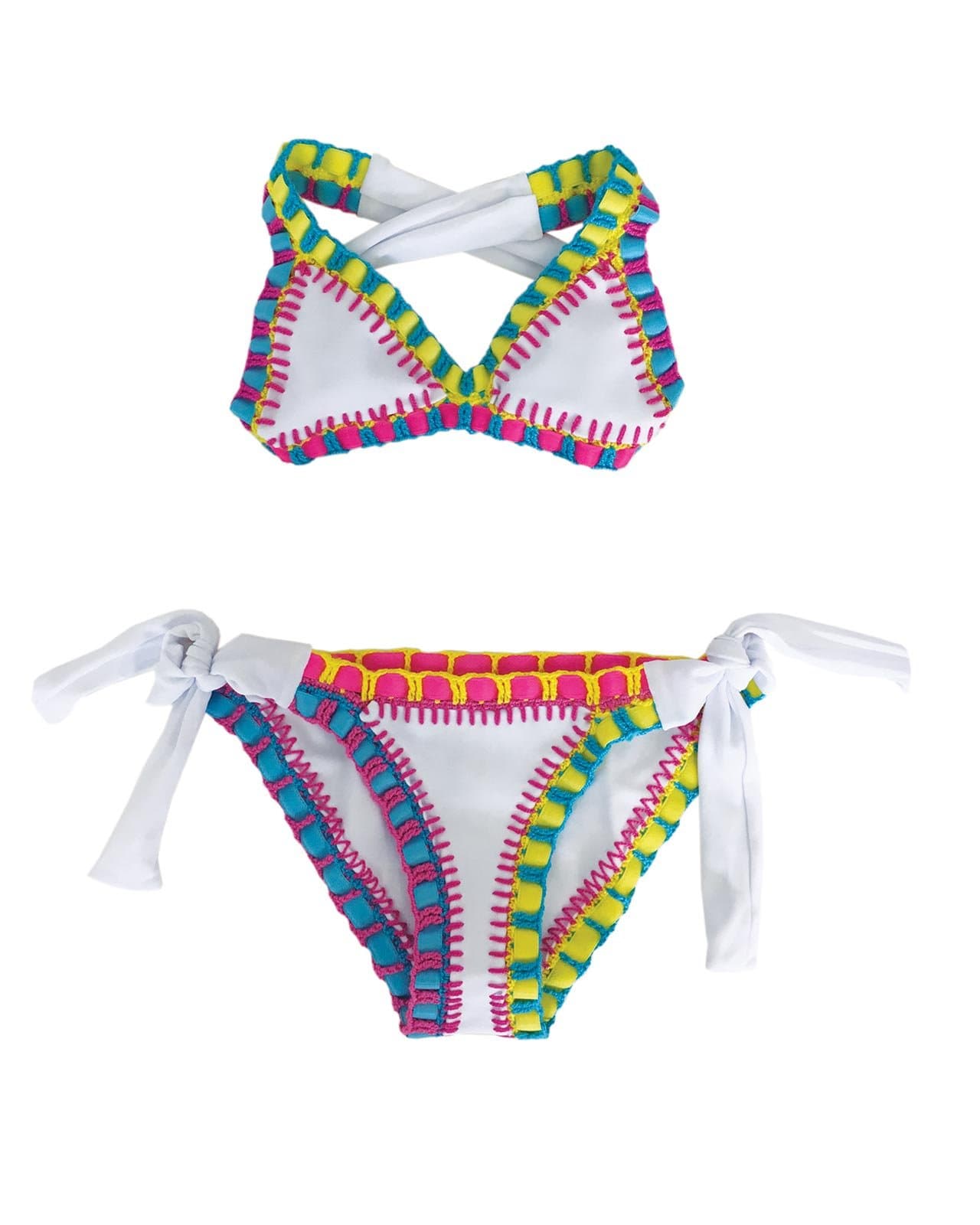 PilyQ Starburst Rainbow Embroidered Bikini