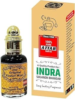 Attar For Men|Women - Pure & Original Kasturi Rich & Divine Deer Musk Long Lasting Oil Fragrance 12Ml Rollon Pack