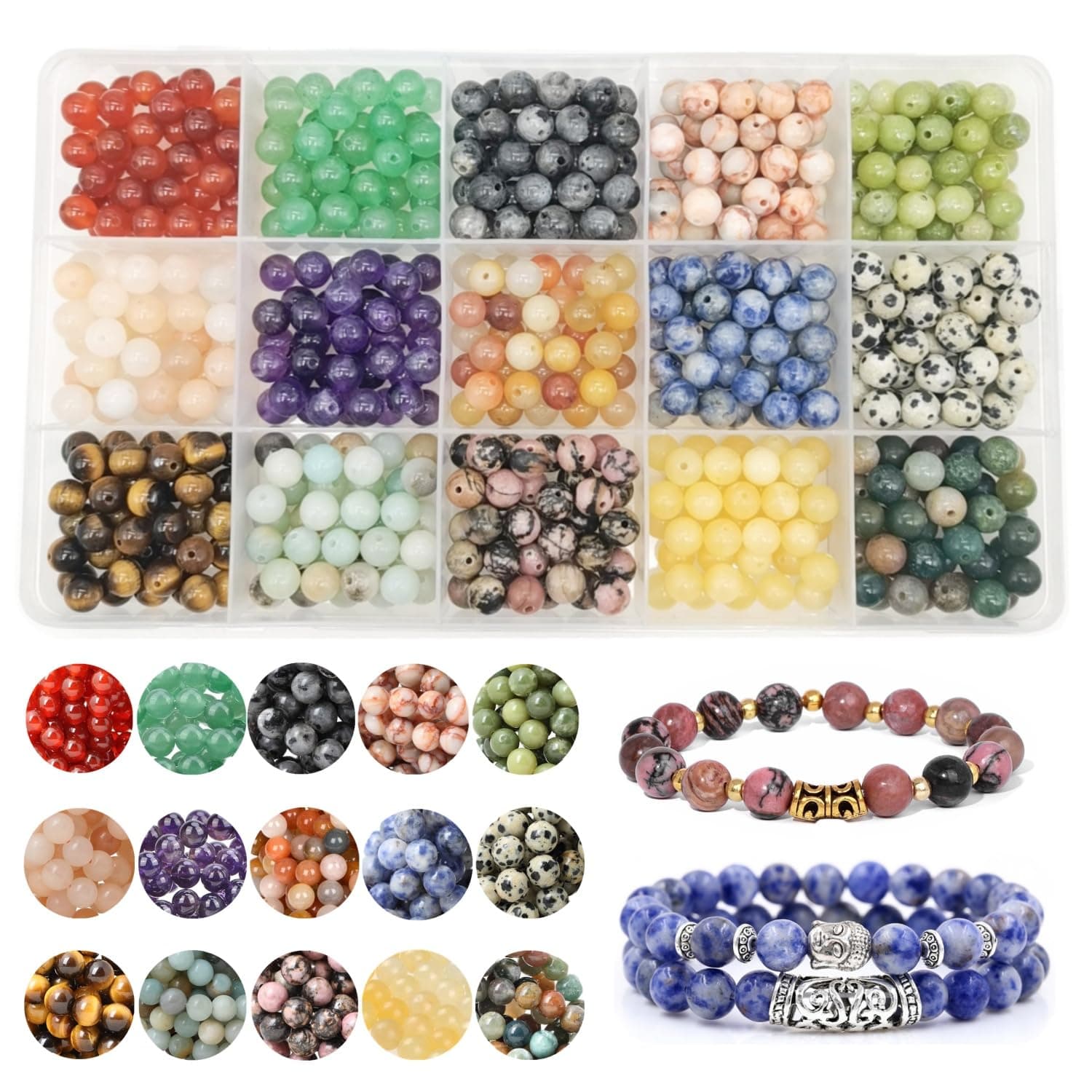 6mm 960pcs Natural Beads Set