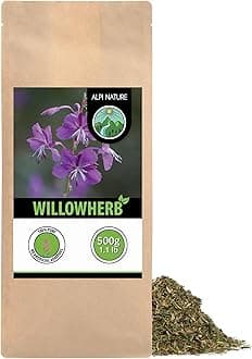 Alpi Nature Willow Herb Tea 500g 1.1 lb, Dried and Cut Willow with Small Flowers, Fireweed Herb
