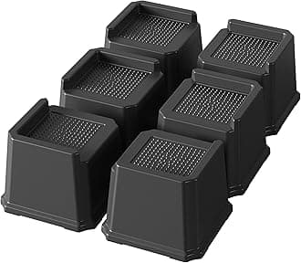 Bed Risers 3 Inch Heavy Duty 6 Pack Oversized Bed Furniture Elevators 1,500 lbs Lifts Up Riser for Sofa and Table