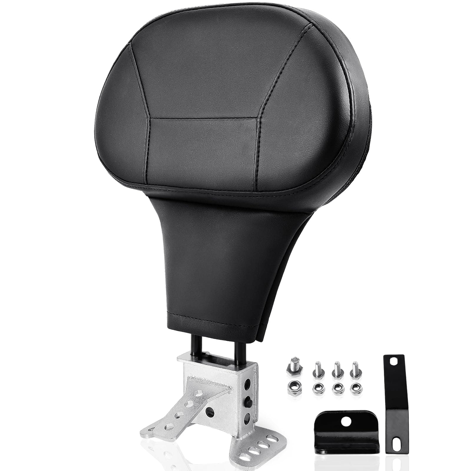 1997-2026 Adjustable Driver Rider Backrest compatible with Harley Davidson Touring Street Glide Road Glide Road King Ultra Limited Electra, Stitch Backrest Pad
