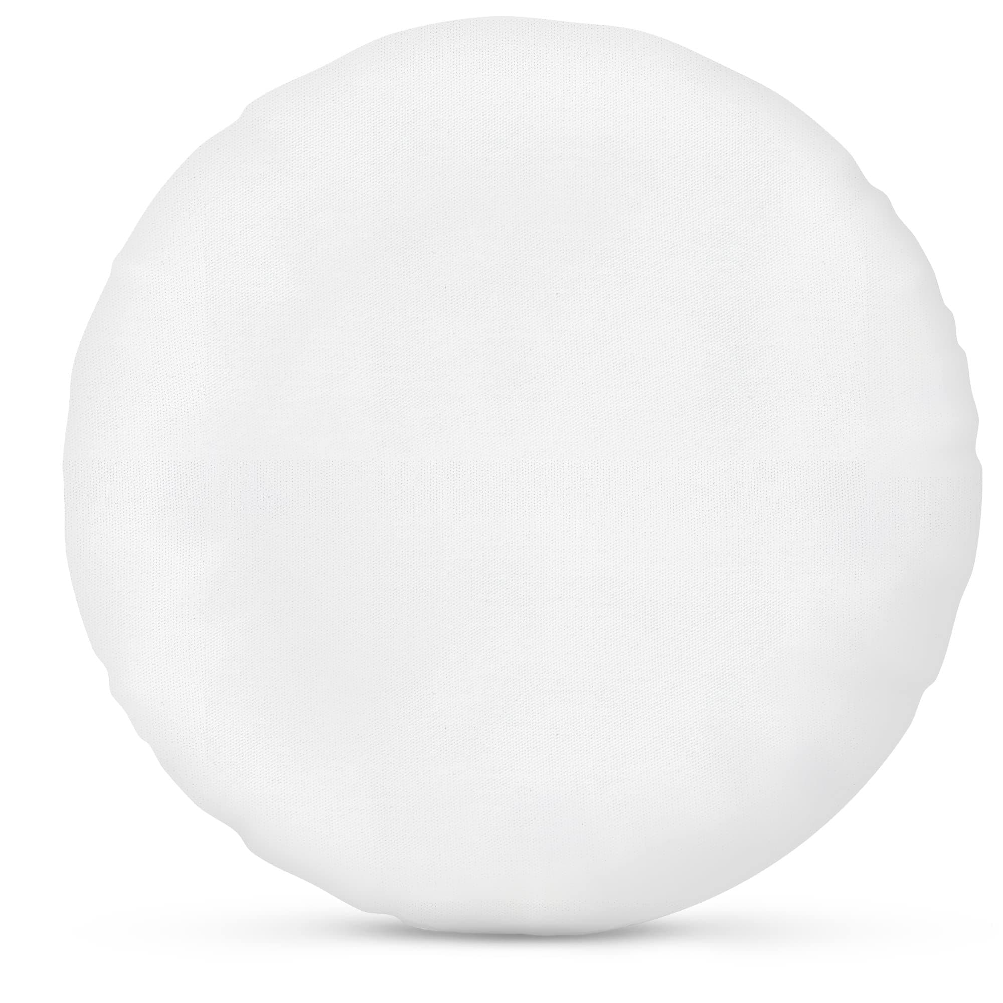 Foamily Round Throw Pillow Inserts, 24" Round Pillow Form & Circle Pillow Stuffer, Polyester Round Cushion Pillow & Lumbar Pillow Insert for Indoor Use, Made in USA