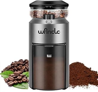 Coffee Grinder - Electric Burr Coffee Grinder - Adjustable Burr Mill with 28 settings - 12 Cups - Professional Coffee Bean Grinder - Grey