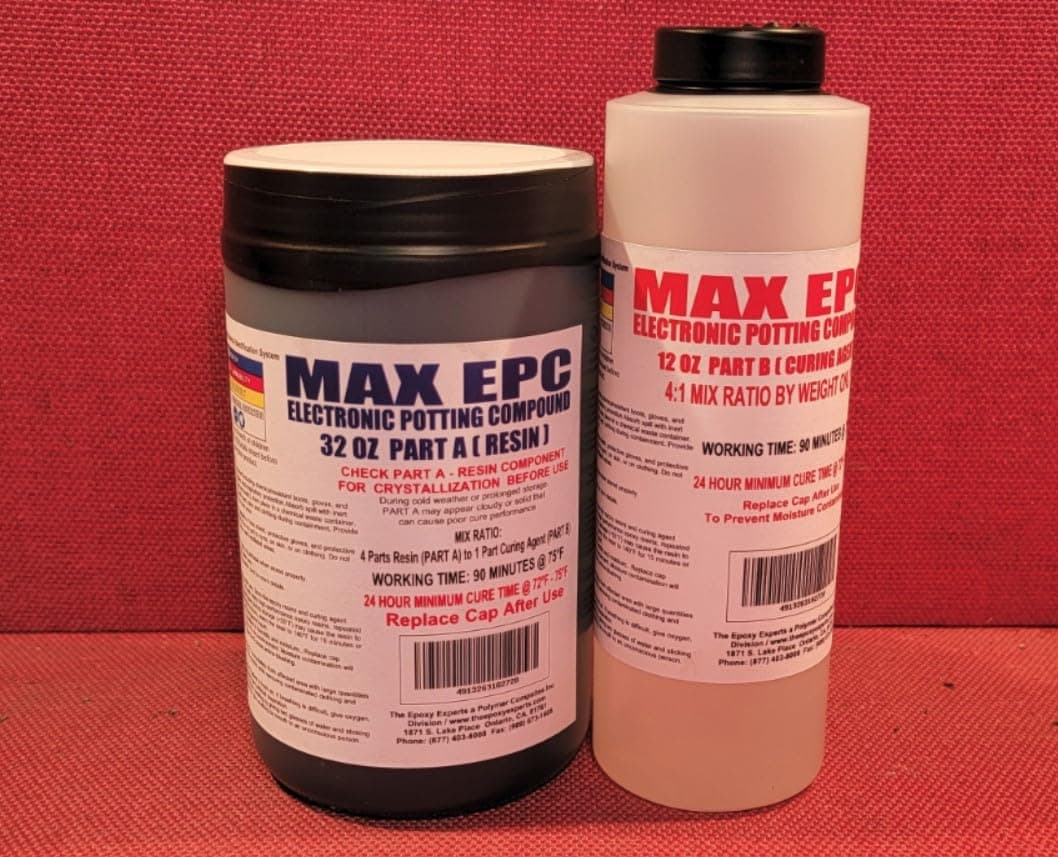 MAX EPC Epoxy Potting Compound 4 Circuit Boards -Slow Curing & Low Exothermic 4 Large Casting, High Thermal Conductivity, Seal, Mask, Waterproof & Insulate Electrical Circuits, Read Description Below