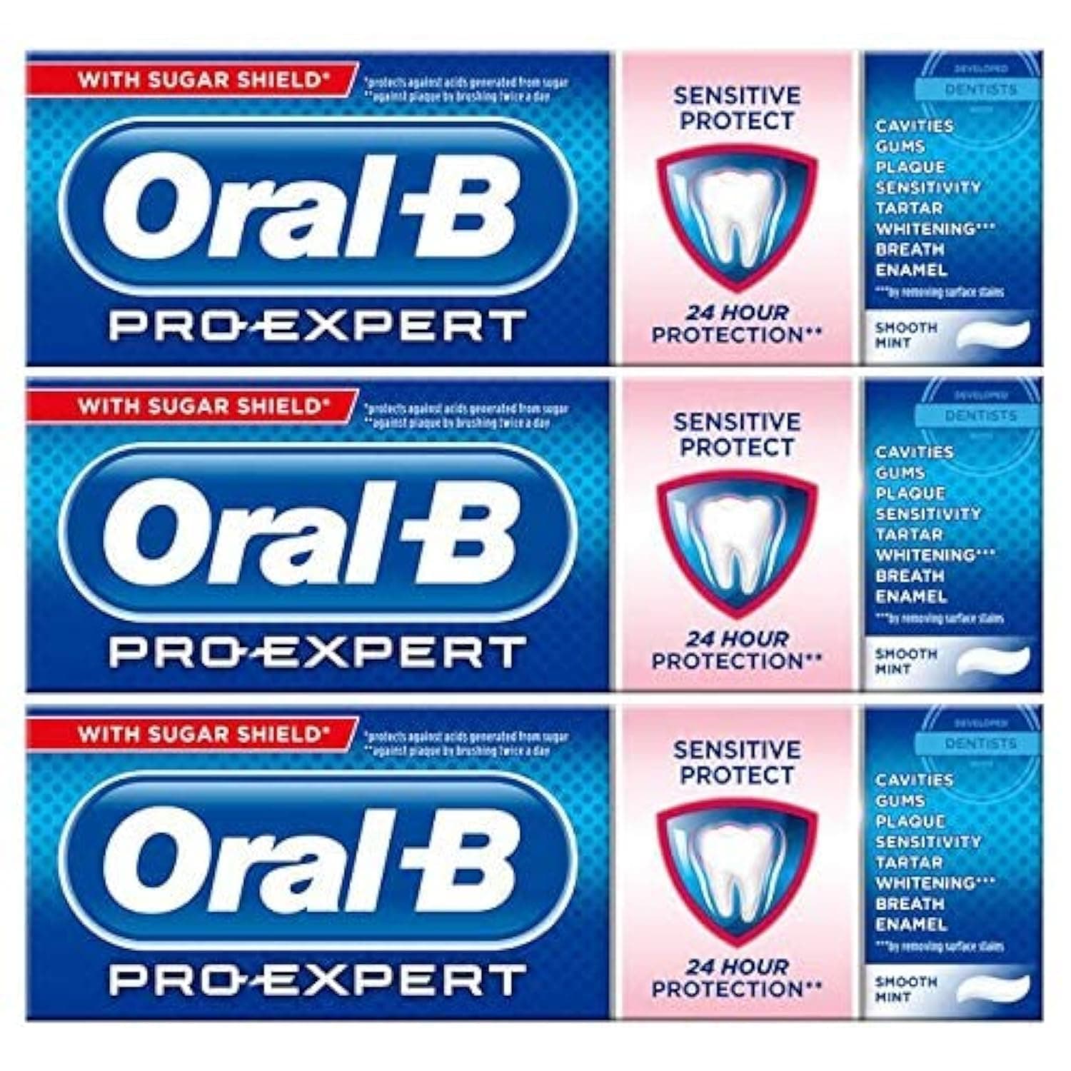 Oral-B Pro Expert Sensitive Gentle Whitening Toothpaste 75ml (Pack of 3)
