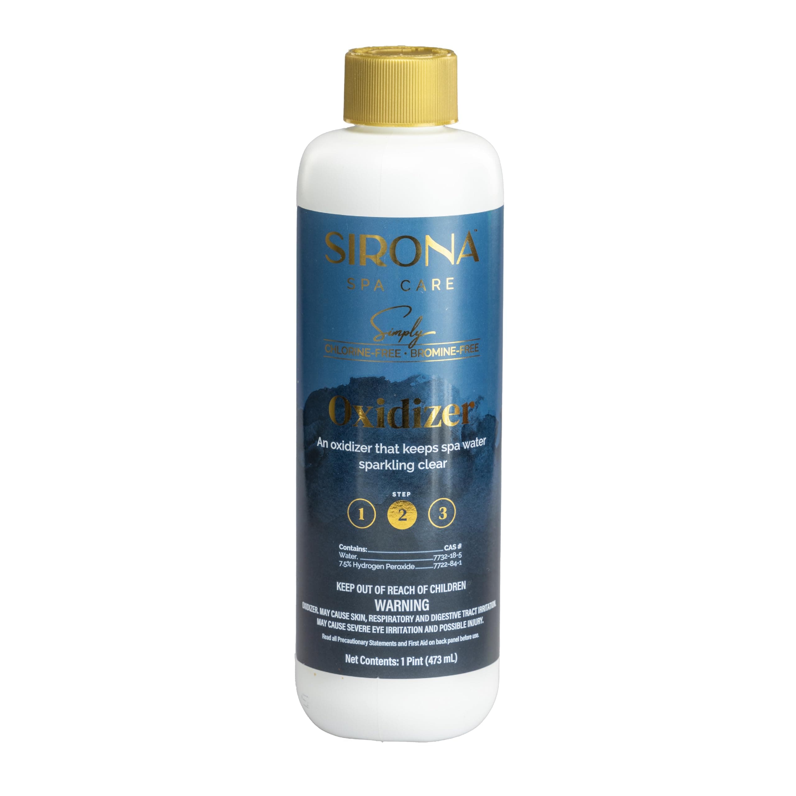 Sirona Spa Care Simply Oxidizer – Step 2 in the 3-Step Sirona Simply Chlorine-Free, Bromine-Free System for Spas & Hot Tubs, 32 fl oz (82137)