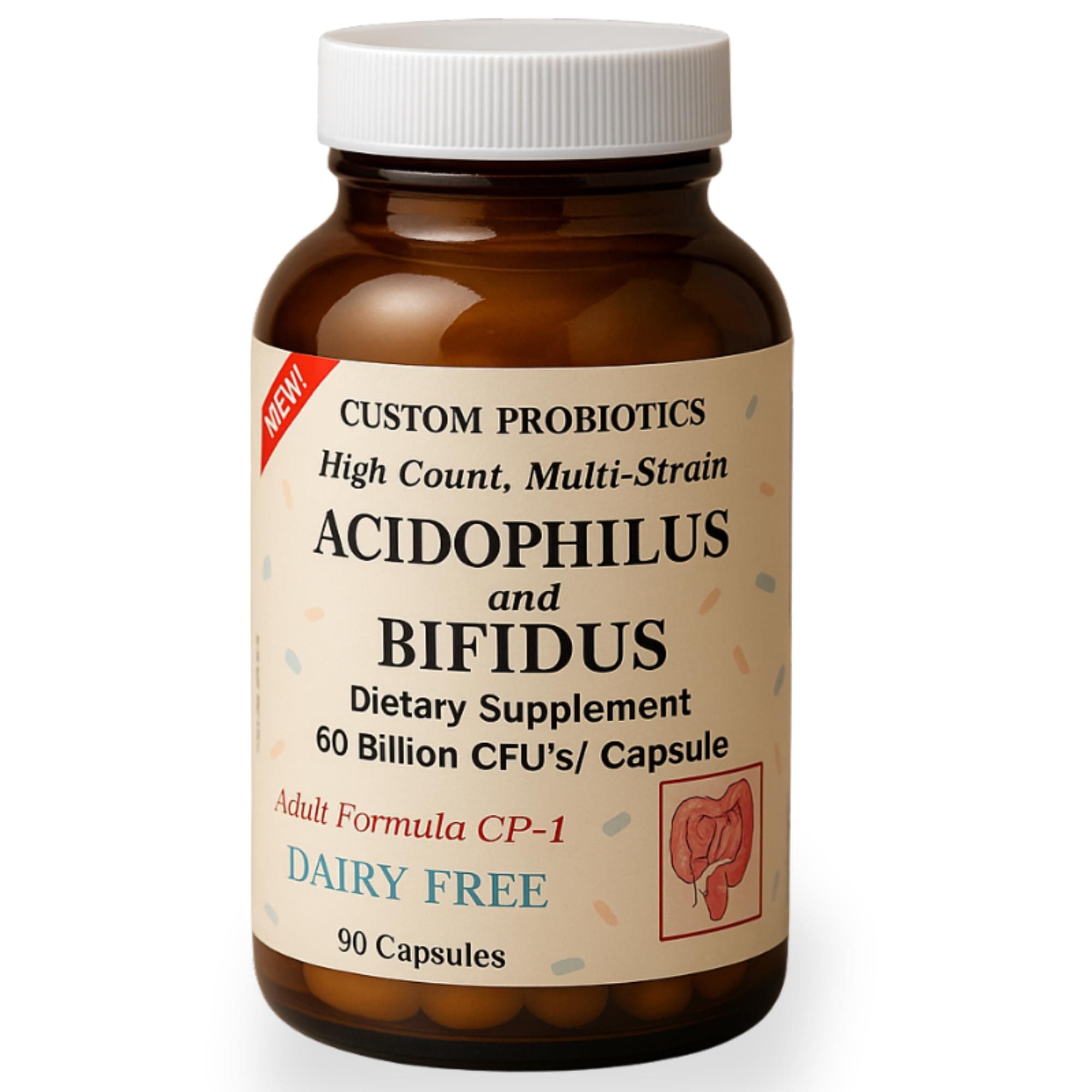 Adult Formula CP-1-90 Capsules - 60 Billion CFU - Probiotic Supplement
