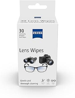 Lens Wipes - Pre-Moistened Lens Cleaning Wipes | Multi Purpose, Easy To Carry, On-The-Go and Individually Packed Wipes | Lens Cleaner for Spectacles, Sunglasses, Camera Lens, Binoculars and Goggles | Pack of 30 sachets