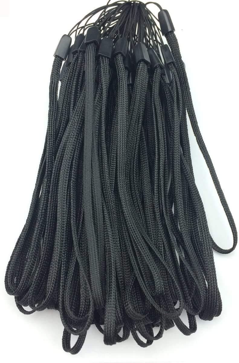 10 Pack - Hand Wrist Strap Lanyard for Cell Phone, USB Flash Drive, Mp3, Mp4, Mini Camera (Black -3)