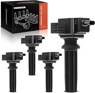 4PCS Ignition Coil Packs Compatible with Ford, Lincoln, Jaguar & Land Rover Vehicles - [2.0L 2.3L 2.5L] - Explorer 2013-2019, Focus 2012-2018, Fusion 2013-2020, MKC 2015-2019, LR2 2013-2015