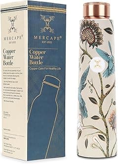100% Pure Copper Water Bottle | Leak Proof, Durable & Rust Proof | Non-Toxic & BPA Free Bottles | Eco Friendly Water Bottle (900 ml) (Pack of 1)