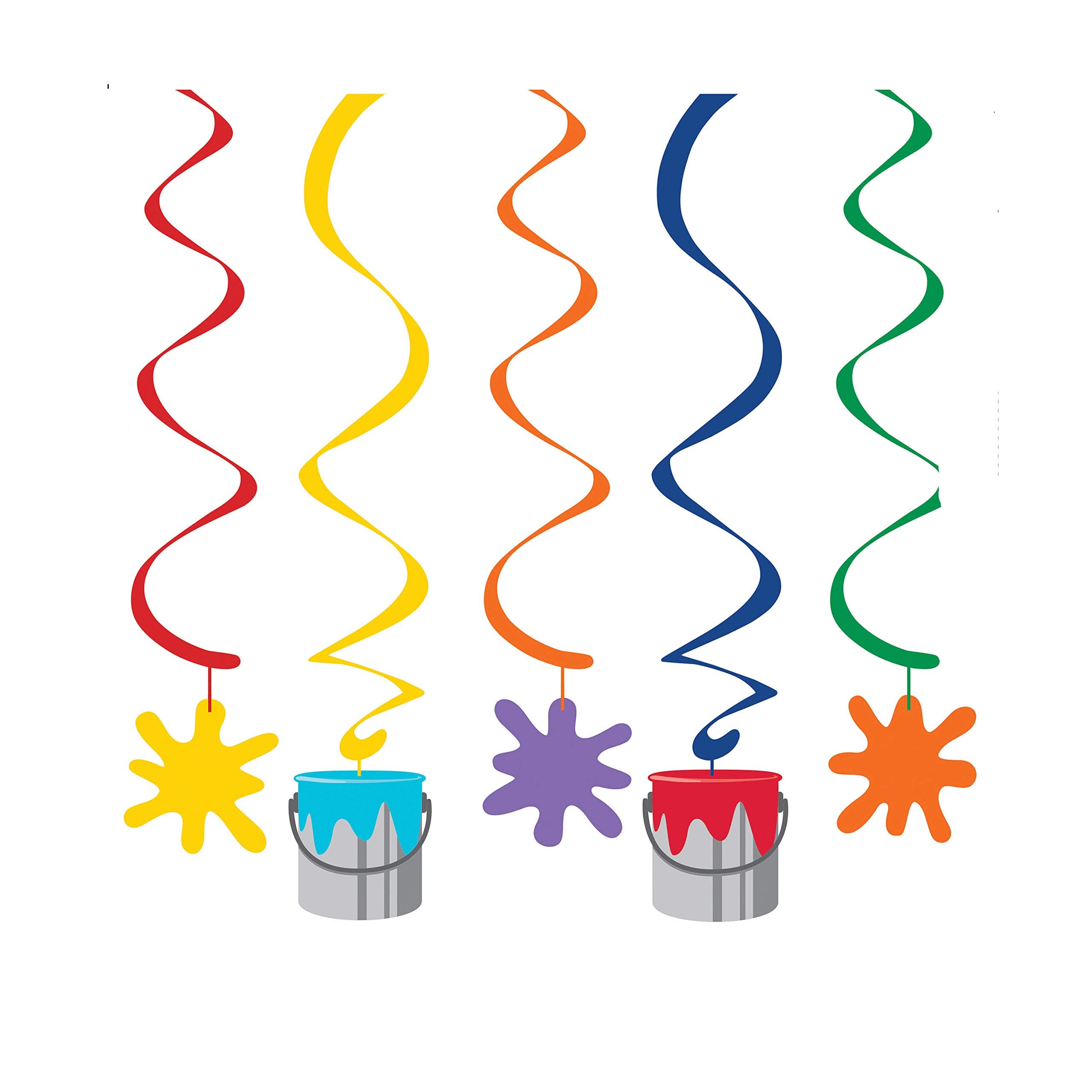 Creative Converting Art Party Dizzy Danglers 5 Pieces