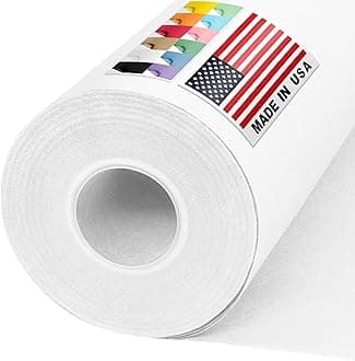 USA Made 36" x 1200" White Kraft Paper Roll, 45 lbs/66 GSM, American Produced Colored Kraft Paper for School, Bulletin Board - Odorless, Non-Toxic, Safe for Kids