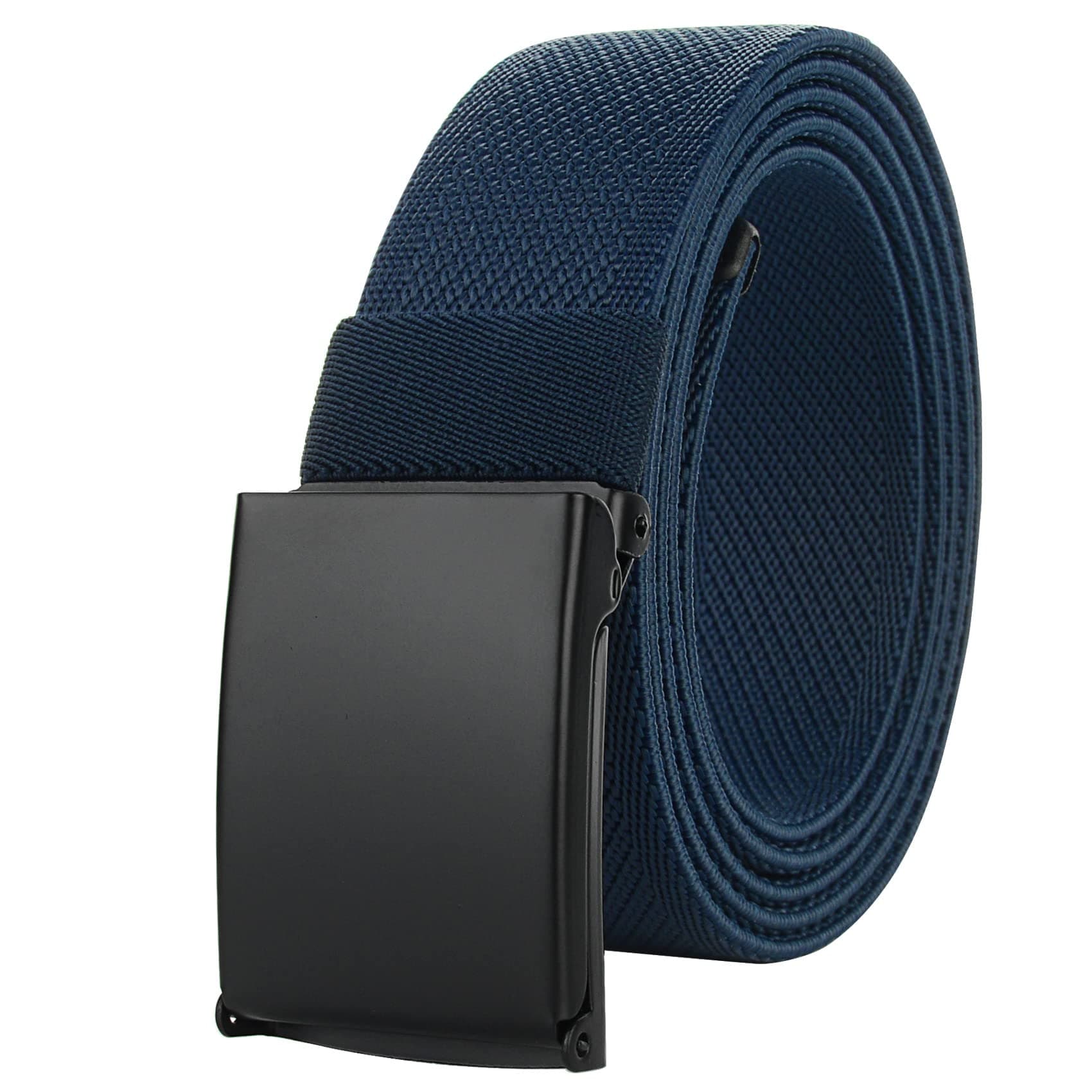 Mens Belts Plus Size 39'' to 75'' Stretch Elastic Web Cloth Belt Black
