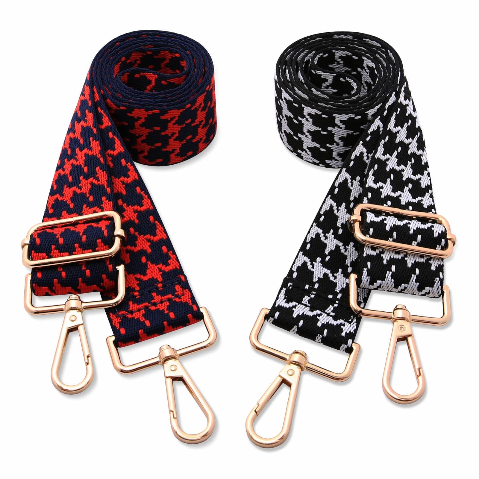 TVCDFG Purse Strap Replacement Crossbody Adjustable Shoulder Bag Strap 1.5" Wide Handbag Fashion Jacquard Strap 2 Packs…