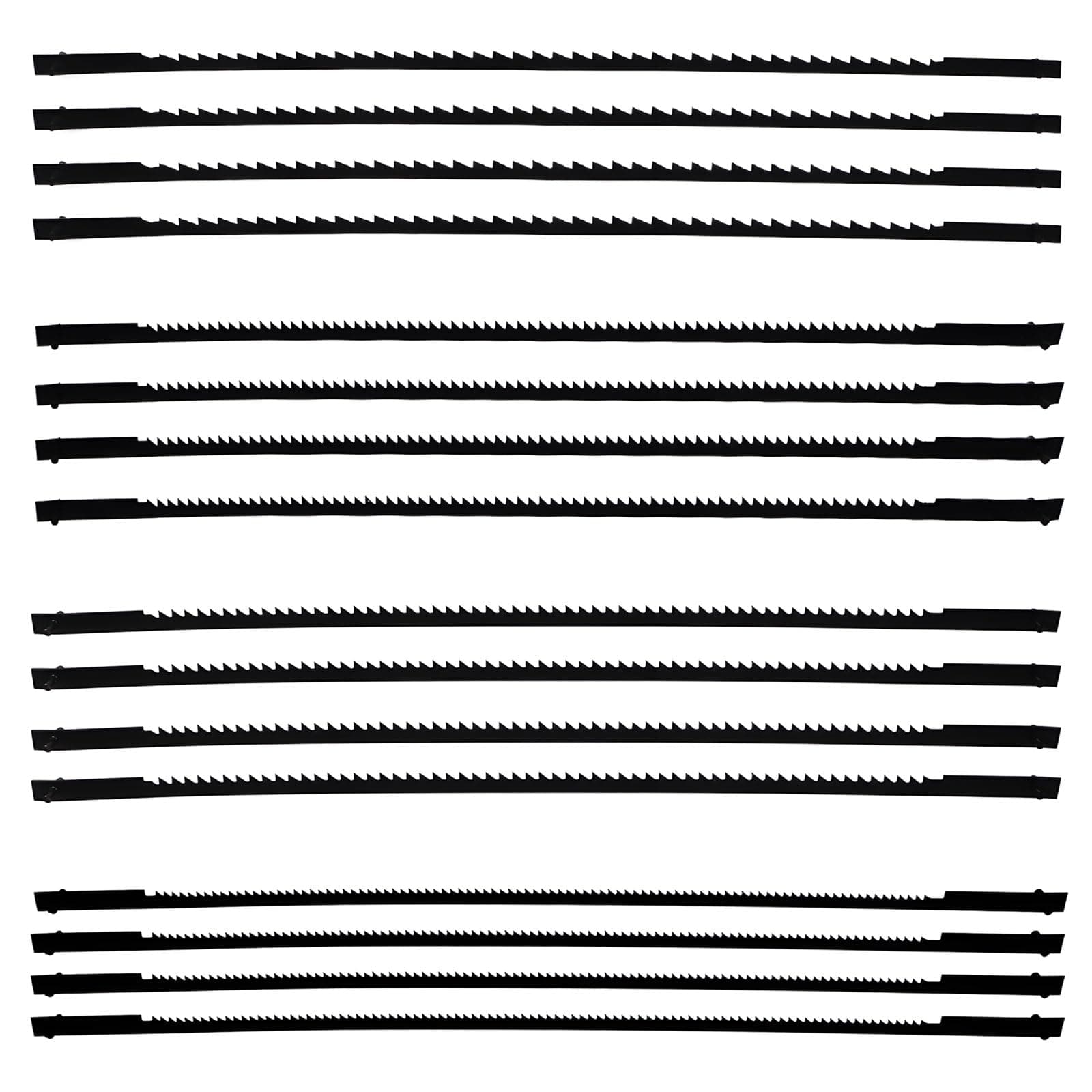 Scroll Saw Blades 10/15/18/24 Teeth Pinned Scroll Saw Blade for Sawing Wood/Plastic/Foam/Soft Metals - 16pcs
