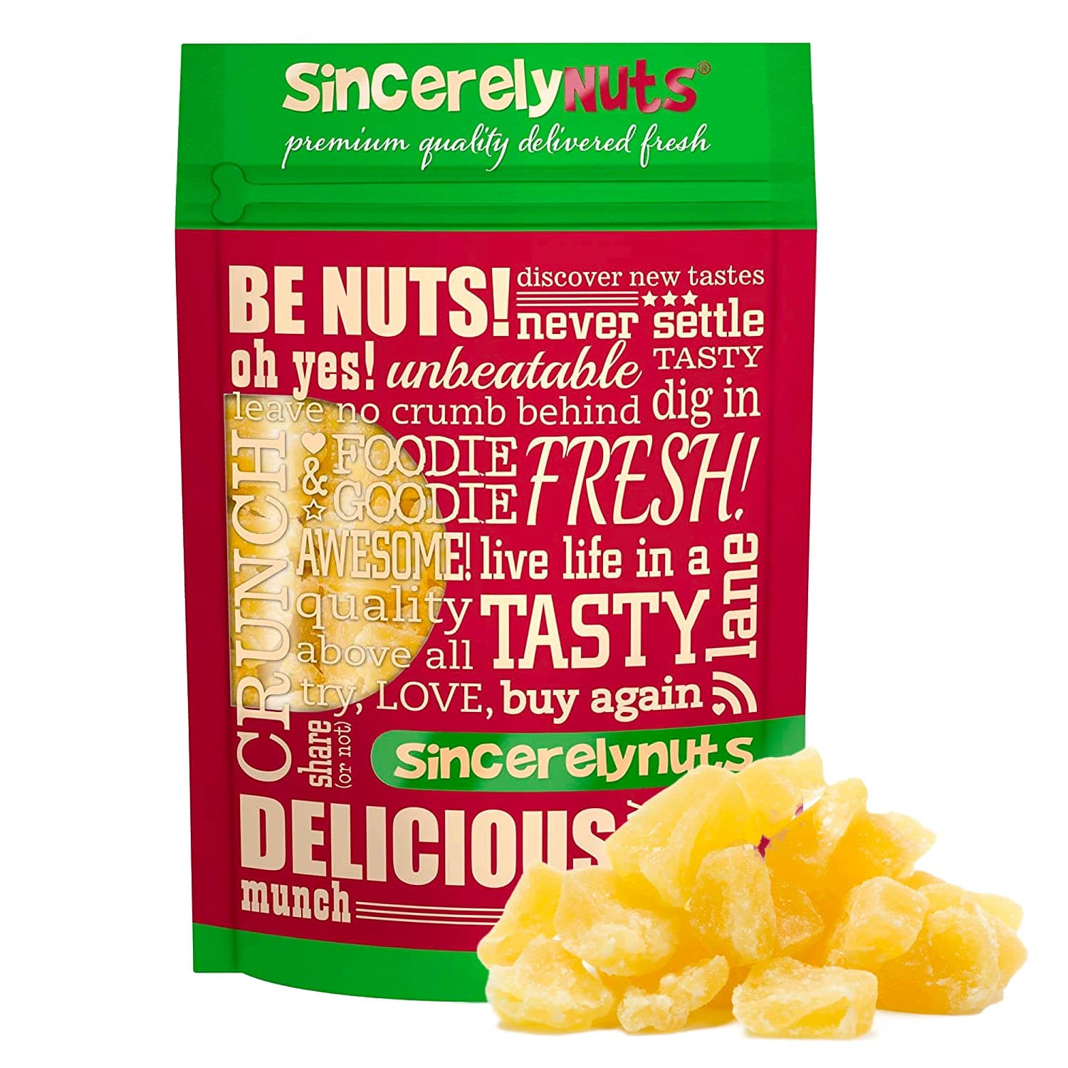 - Dried Pineapple Chunks | Healthy Dehydrated Fruit Snack | Sweet Candied Chewy Tropical Pineapple Bits | Kosher, Vegan, Gluten Free, 2 (LB) Bag