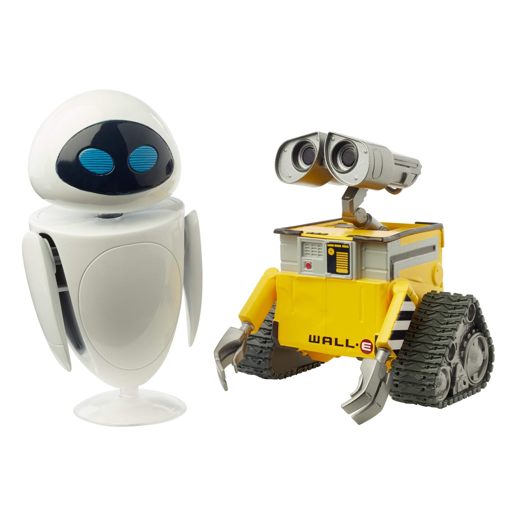 Disney Pixar WALL-E and Eve Figures [Amazon Exclusive] True to Movie Scale Character Action Dolls Highly Posable with Authentic Storytelling, Collecting, WALL-E Movie Toys for Kids Gift Ages 3 and Up