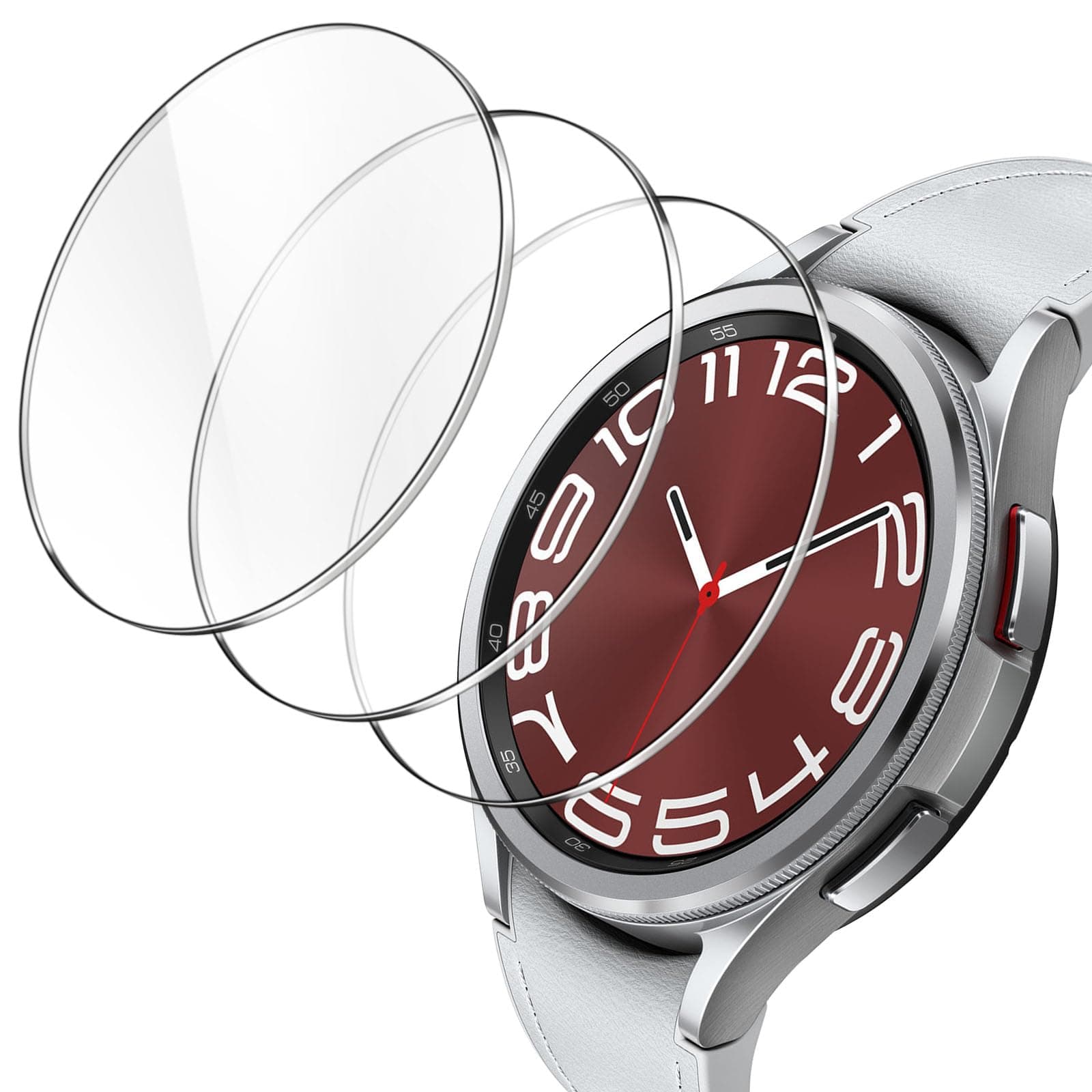 JETech Screen Protector for Samsung Galaxy Watch 6 Classic 43mm (Screen Protector Only 33mm), Tempered Glass Anti-Scratch, HD Clear, 3 Pack